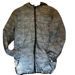 Madhero Gray Camouflage Lightweight Jacket Men's Medium Hooded